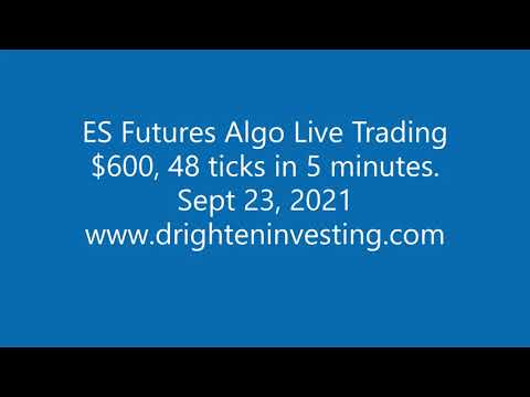 ES Futures Algo Trading $600 under 5 min