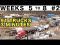 91 trucks in 3 minutes - time-lapse (Ⓗ Weeks 5 to 8, construction clips set 2)