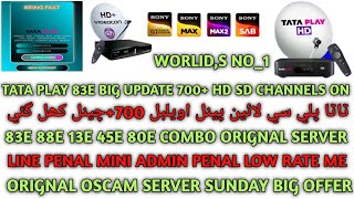 Tata Play 83E New Update All Hd Sd Channels On | Videocon 88E New Update | H4d Vlog,,,