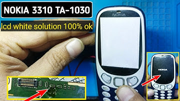 Nokia 3310 lcd white solution | ta 1030 white display jumper | nokia 3310 lcd ways | Urdu Hindi
