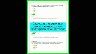 COMPTIA ITF+ PRACTICE TEST 2026 IT FUNDAMENTALS PLUS CERTIFICATION EXAM QUESTIONS PRACTICE TESTS