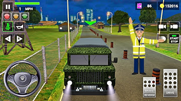 Army Vehicle Night Driving in Driving Academy 2 - Best Android Gameplay