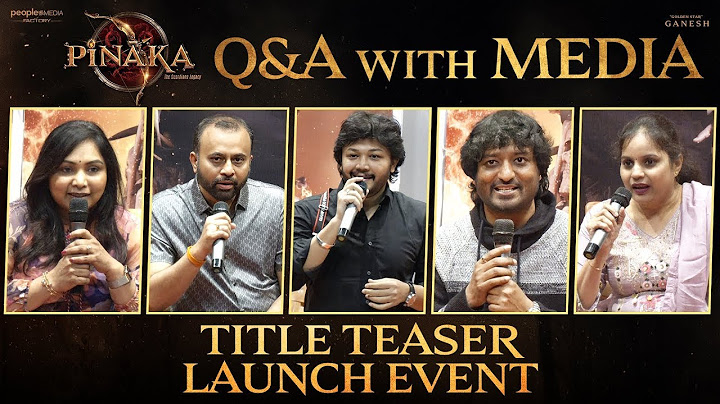 Pinaka Team Q&A session at Title Teaser Launch Event |T.G Vishwa Prasad | Ganesh | Dhananjaya |PMF