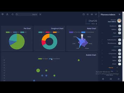 Florence Dark RTL Responsive Web Application Kit
