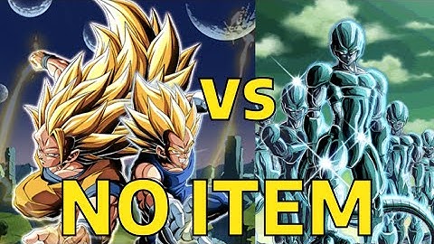NO ITEM! PHY LR SSJ3 GOKU & SSJ2 VEGETA VS REDZONE METAL COOLER! DBZ DOKKAN BATTLE!