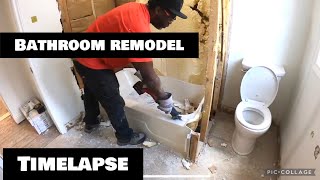 Converting A Tub Into A ShowerTimelapse Start To Finish