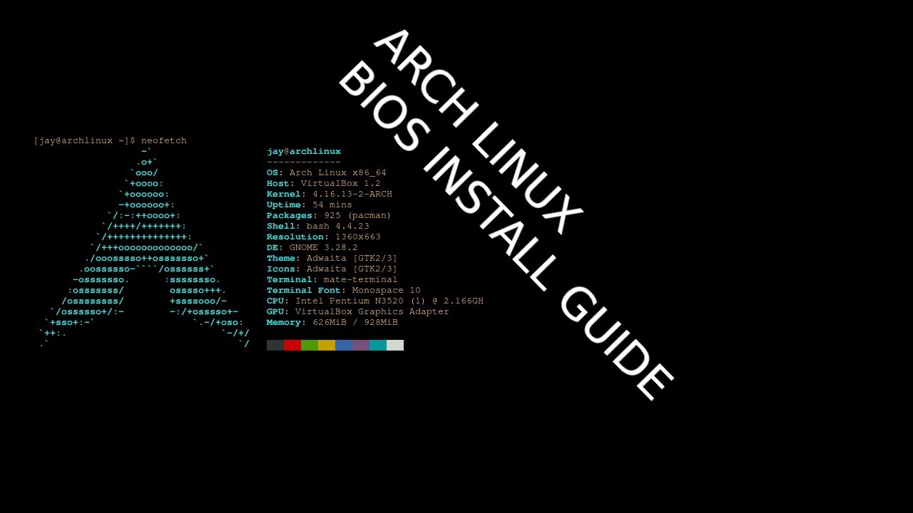 How to install Arch Linux Addendum: Bios Install - YouTube
