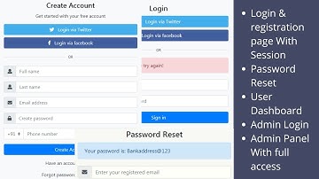 User Registration Login System With Admin Panel in PHP | Bankaddress