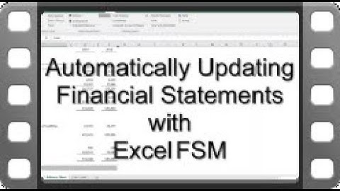 Automatically Updating Custom Financial Statement Reports with Excel FSM