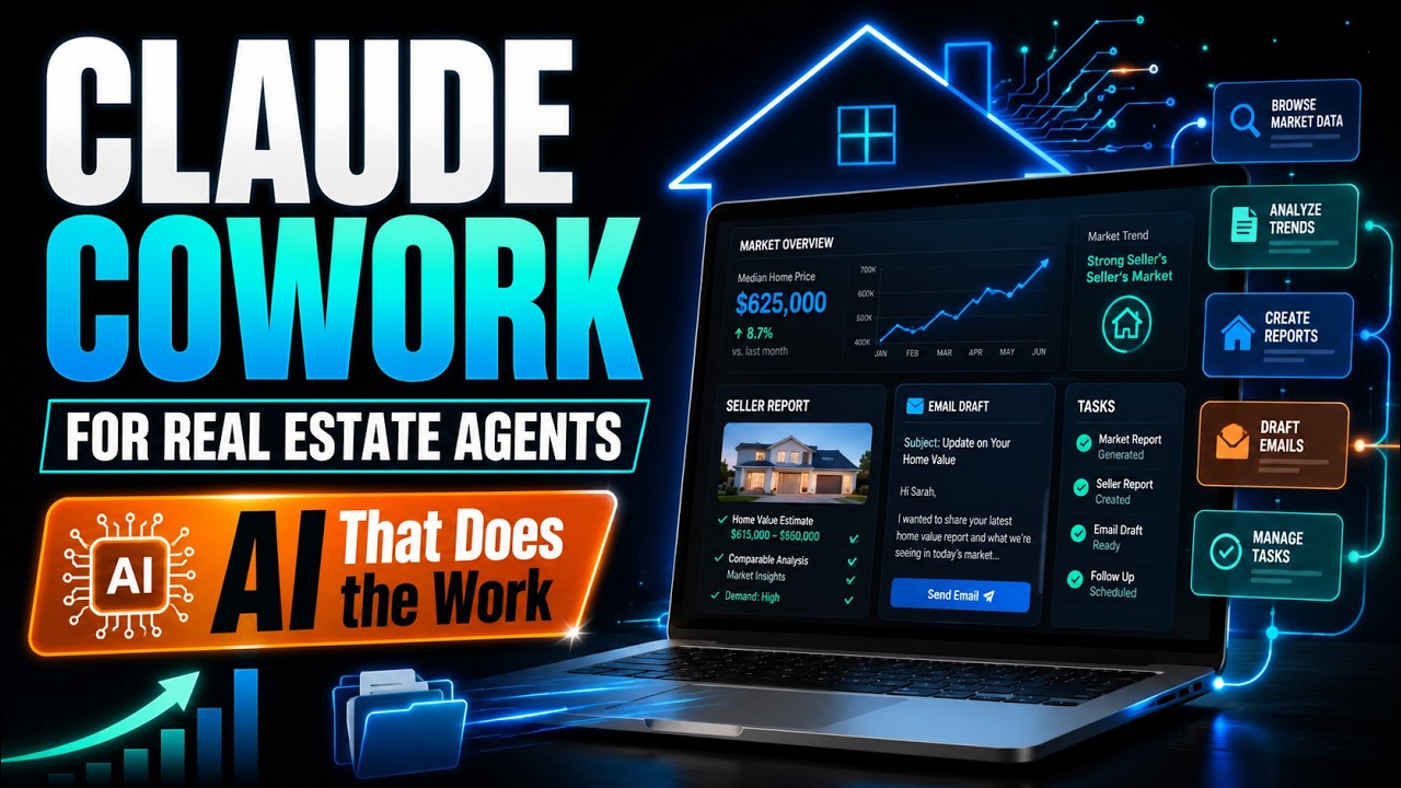 Discover how Claude Cowork for real estate agents can streamline seller updates, market reports, email drafts, content creation, and daily business workflows.