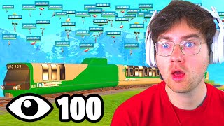 I Got 100 Players To Land On The Train In Chapter 6 Fortnite Impossible Tournament