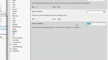 VMware ESX - Advanced Settings - Power.CPUPolicy