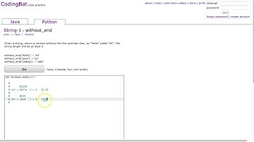 Codingbat - without_end (Python)