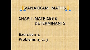 Matrices and Determinants (Part 27) | Business Maths (TN Syllabus) - 11th Std