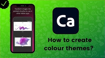 How to create colour themes on Adobe Capture:Illustrator?