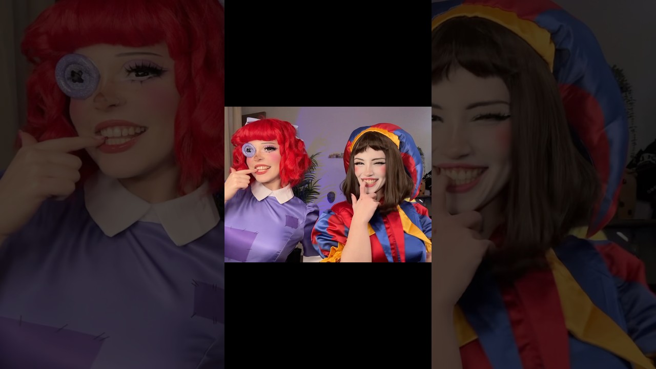 ragatha and pomni ??????? (with Muatori) #cosplay #makeup #theamazingdigitalcircus #tadc