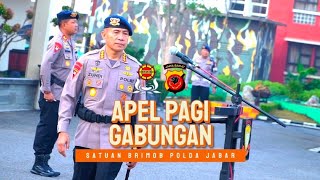 Apel Pagi Gabungan, Dansat Brimob Jabar : Momentum Penguatan Semangat Pengabdian Brimob Jabar