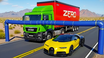 Cars vs Pipe Line Trap #2 - in BeamNG Drive!