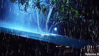 Goodbye Stress & Beat Insomnia with Torrential Rain on Tin Roof & Powerful Thunder Sounds at Night by Natureza Relaxante 2,603 views 1 month ago 10 hours