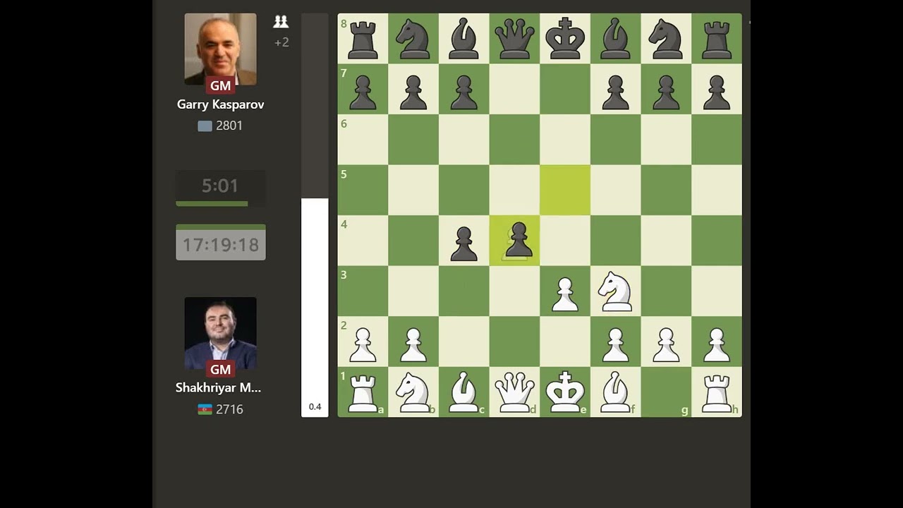 هزيمة مذلة لبطل العالم في الشطرنج كاسباروف في 7نقلات فقط #shorts