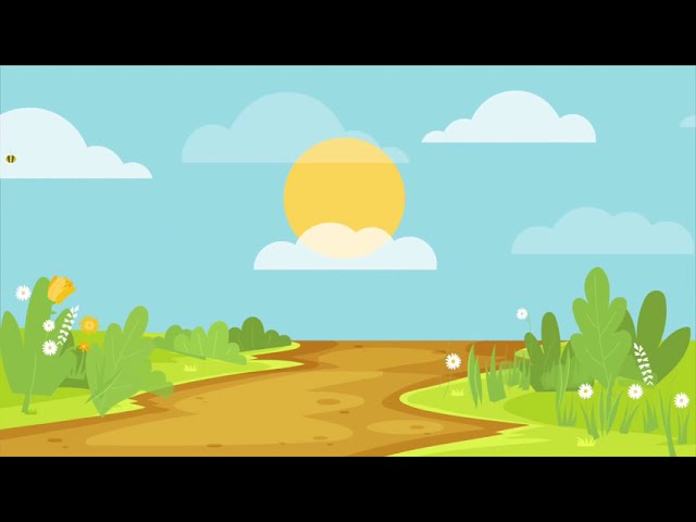 🐝🎶 Outdoor Trail Bee Sky Nature Cartoon Loop Video Background for Edits 