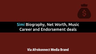 Simi Biography and Net Worth, Age, Relationship and Music career