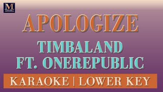 Apologize - Karaoke (Timbaland ft. One Republic | Lower Key)