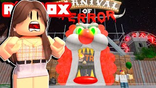 ESCAPE DO PALHAÇO IT NO PARQUE DE DIVERSÕES DE HALLOWEEN NO ROBLOX!! 