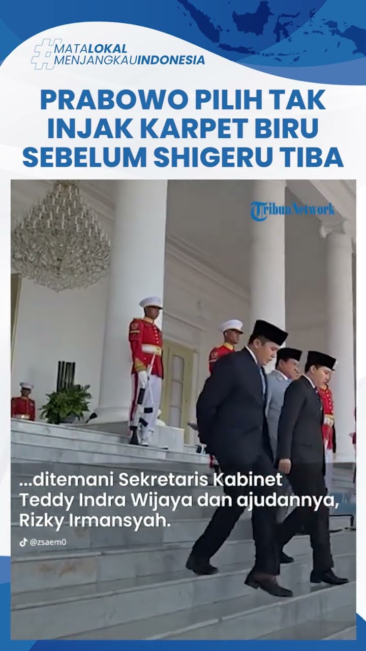 VIRAL Presiden Prabowo Enggan Injak Karpet Biru sebelum Kedatangan PM Jepang di Istana Bogor
