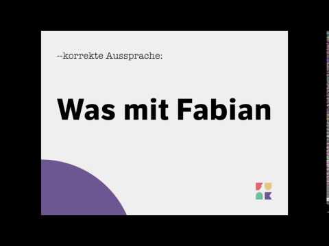 Was mit Fabian - Korrekte Aussprache der funk Formate - Was mit Fabian - Korrekte Aussprache der funk Formate