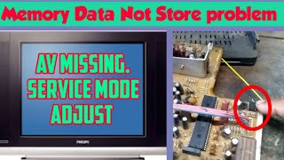 CRT Tv memory data not store. // Videocon tv AV Missing problem.
