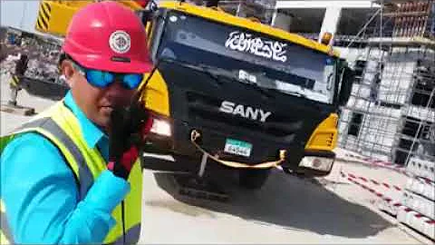 Tower crane rescue operation demo