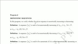 Maxima Programs on Monotonic sequences