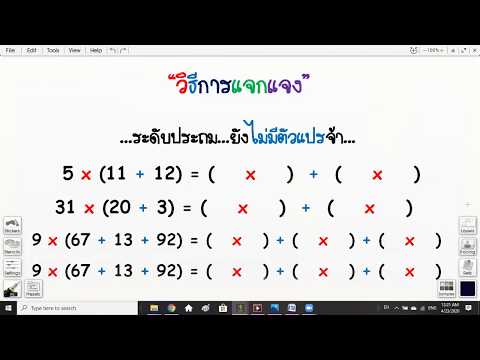สมบัติการแจกแจง การกระจาย Part 1 สำหรับเด็กประถม ยังไม่มีตัวแปรจ้า
