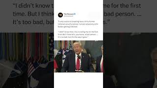 Trump’s reaction to John Bolton’s indictment? He’s “a bad person.” #shorts