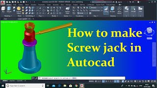 Screw jack in Autocad | Autocad 3d | Screw jack 3d modeling in Autocad | by Learn With Me 9,418 views 4 years ago 30 minutes