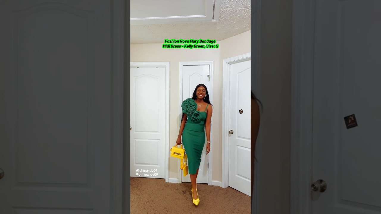 Fashion Nova Mary Bandage Midi Dress - Kelly Green, Size: S#fashionnova - YouTube Fashion Nova Mary Bandage Midi Dress - Kelly Green, Size: S#fashionnova - YouTube