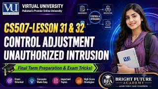 CS507 Lecture 31 & 32 | Control Adjustment & Unauthorized Intrusion | Final Term Preparation