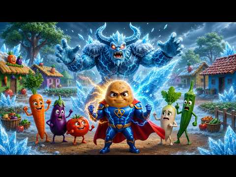 The Ice Monster Froze the Whole Village! 😱 Super Aloo's Epic Battle | Hindi Cartoon Story