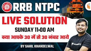 RRB NTPC 2020-21 | NTPC Maths Live Test Solution by Sahil Khandelwal screenshot 2