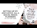 SETTING UP MY CATCH ALL & SOCIAL MEDIA PLANNER FOR 2021 | FRANKEN PLANNING