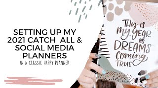 SETTING UP MY CATCH ALL & SOCIAL MEDIA PLANNER FOR 2021 | FRANKEN PLANNING