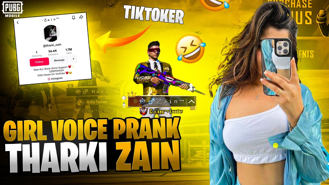 Girl Voice Prank Tharki Zain TikToker   Pubg Mobile  Balungra Op