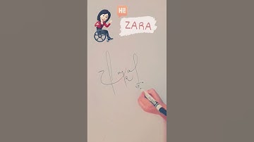 ♡ Zara ♡ My Subscriber Name Signature #short #name #video By #signwithus