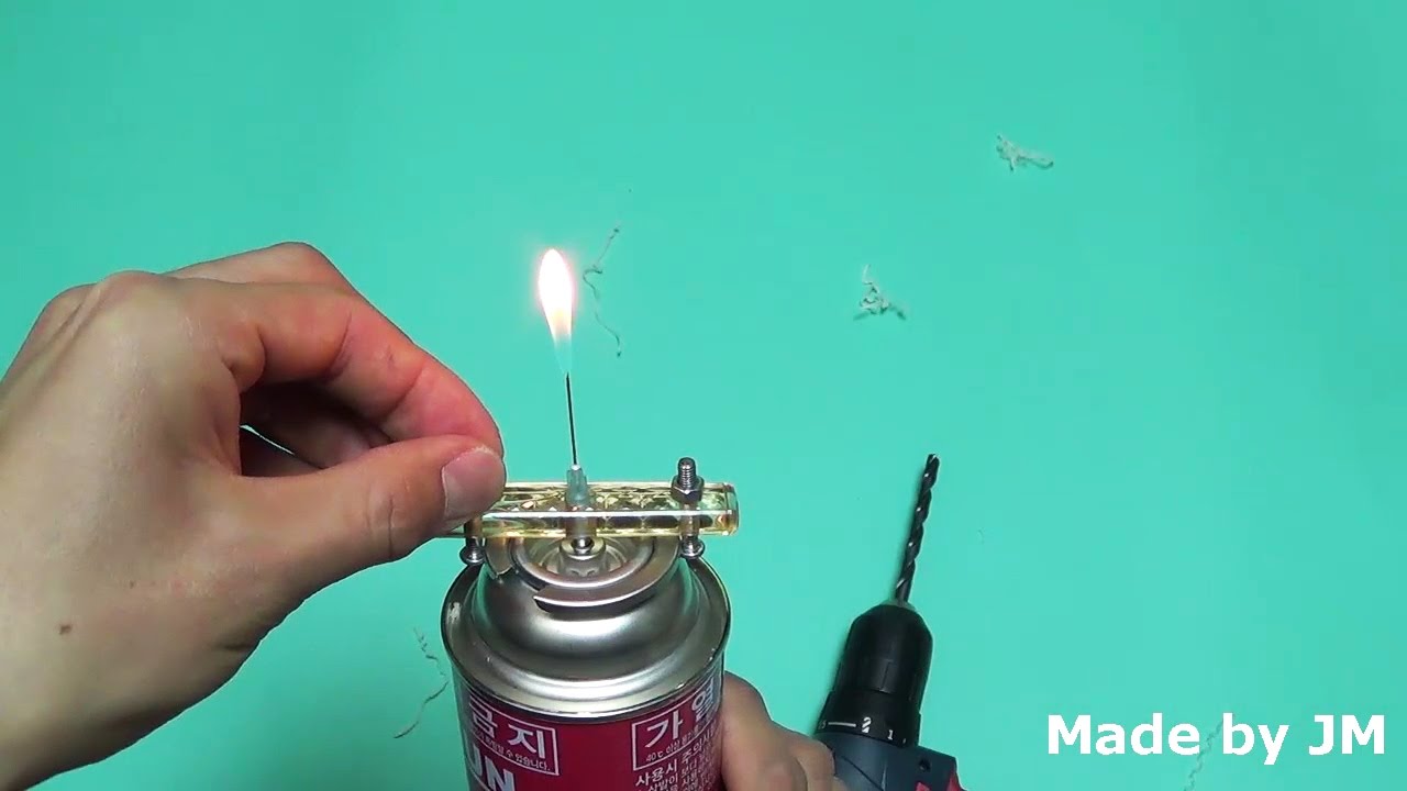 Emergency Butane Gas Candle Don't try this at home! YouTube