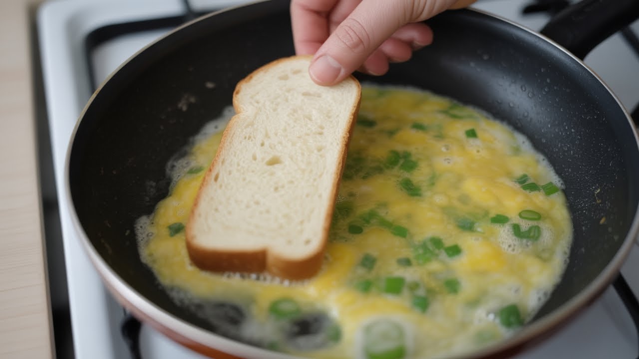 Хлеб + Яйца + Сковорода = Мой самый простой завтрак!