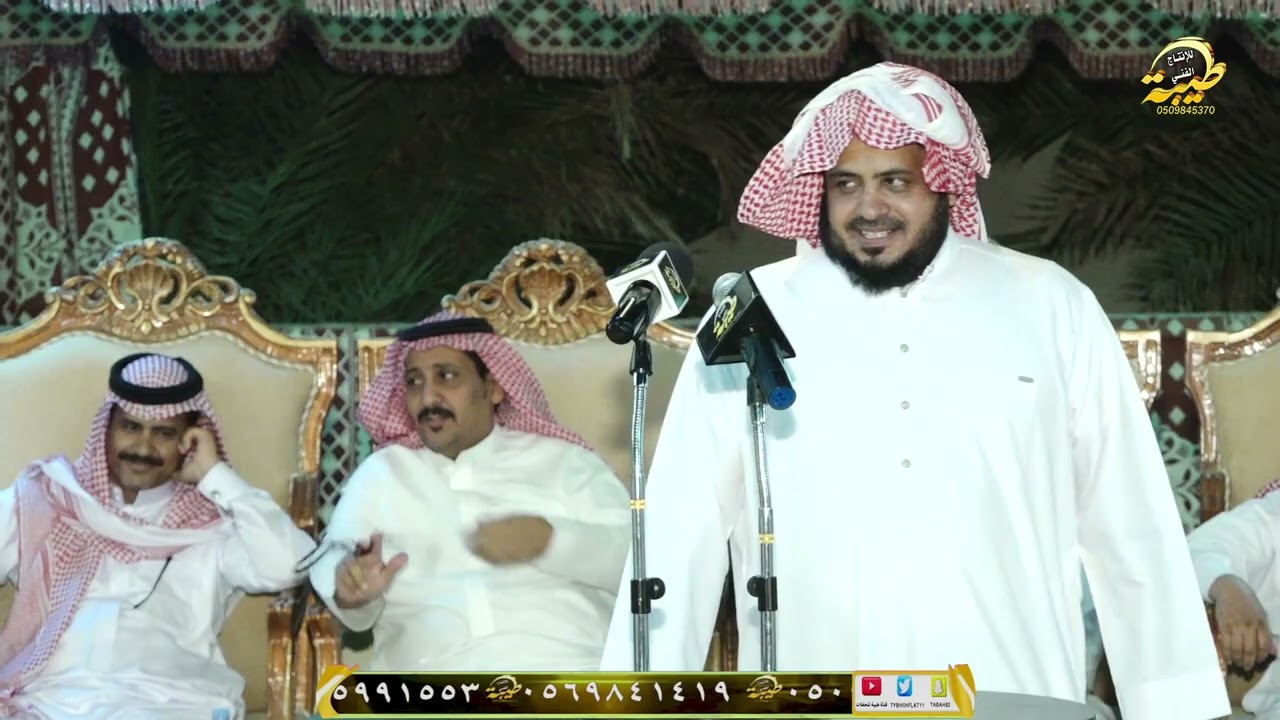 علي دويدان الرموثي ومحمد ربيعان الجريشي طاروق حماسي من حفل تكريم الشاعر محمد ربيعان الجريشي