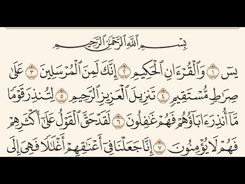 ادغام تنوين يس مع الواو عند الوصل يس و القران الحكيم تجويد ستوديو القارىء محمد صديق المنشاوي