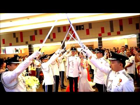 Wedding Emcee : Emcee Kenn in Sword ceremony PDRM 大马皇家警察婚庆剑门礼