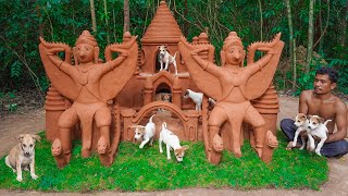 Building Dog House Castle And Bodyguard From Mud